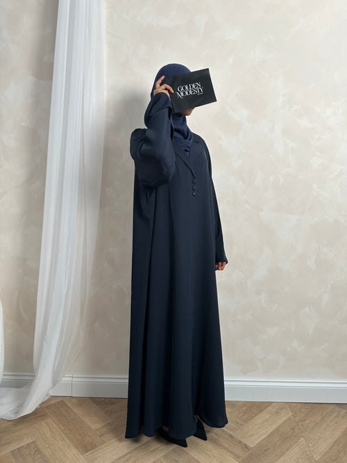 Blazer Abaya- Navy Blue