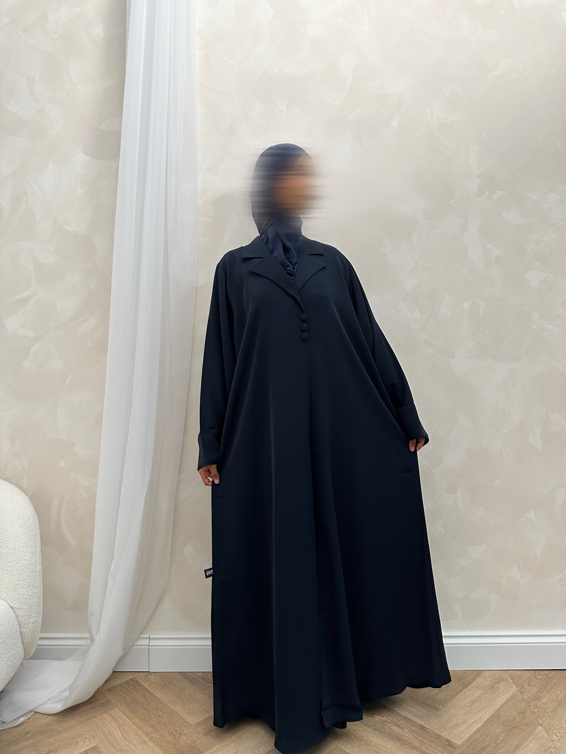 Blazer Abaya- Navy Blue