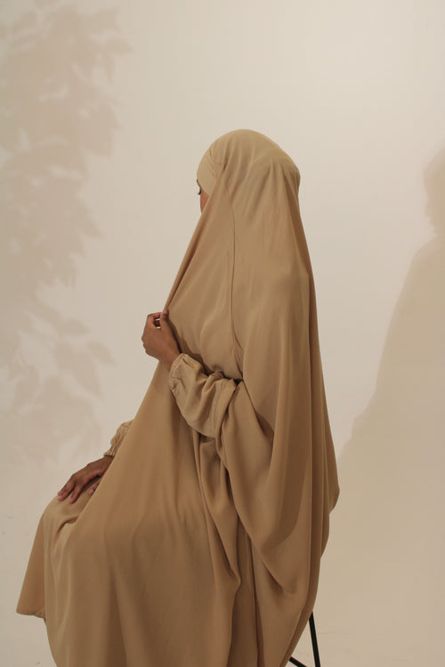 Two piece jilbab - Cream